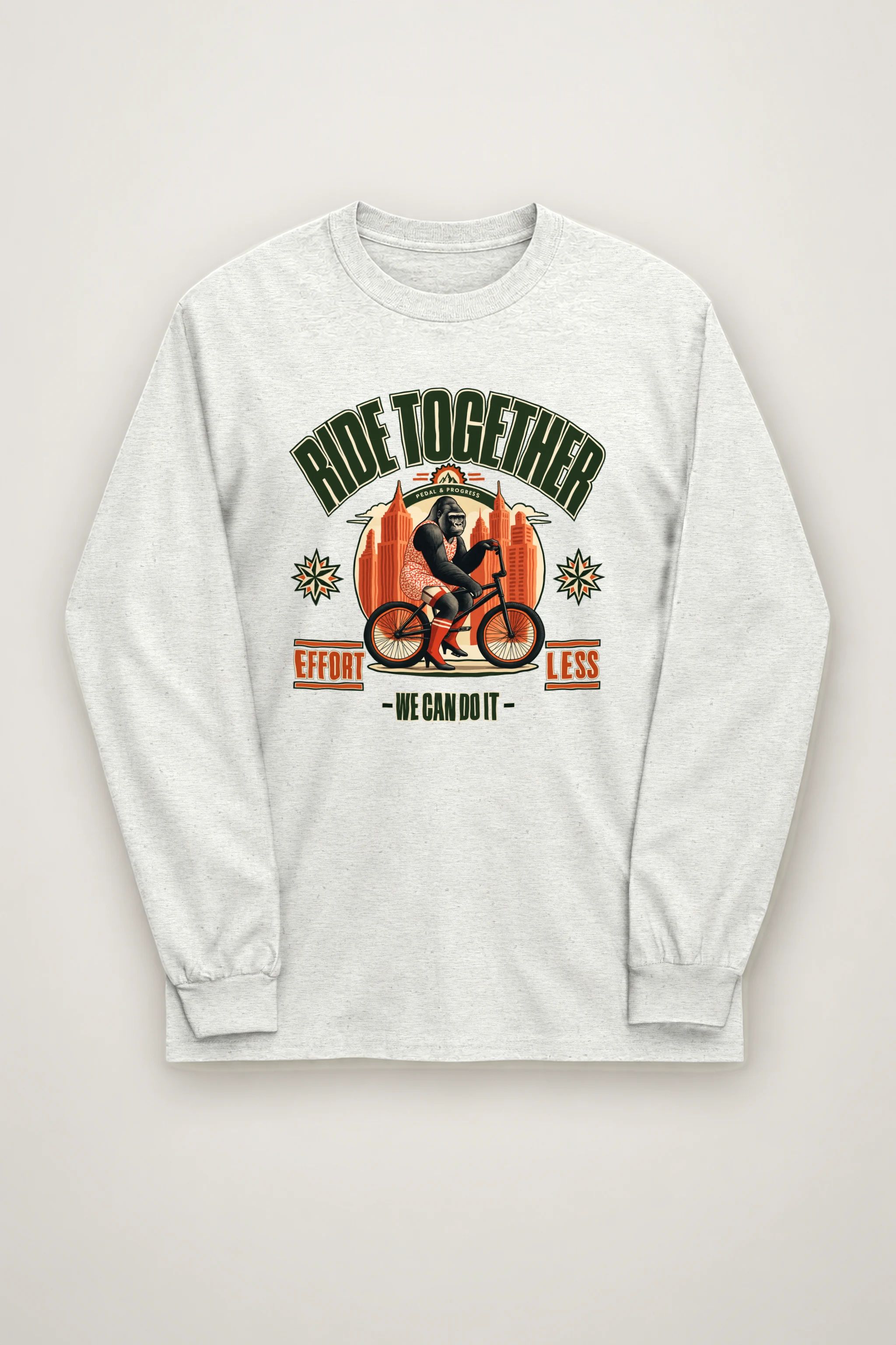 "Pedal And Progress" Unisex Longsleeve T-shirt