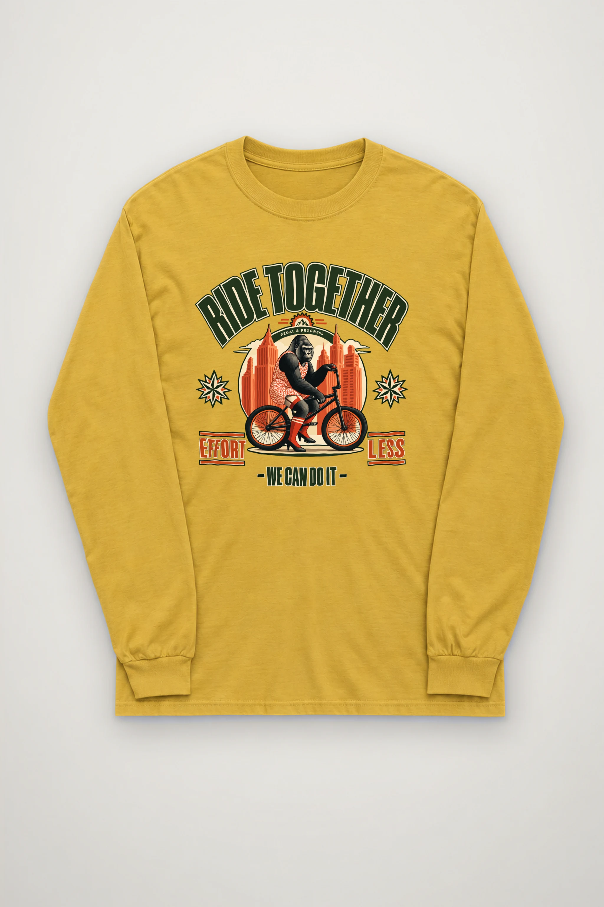 "Pedal And Progress" Unisex Longsleeve T-shirt