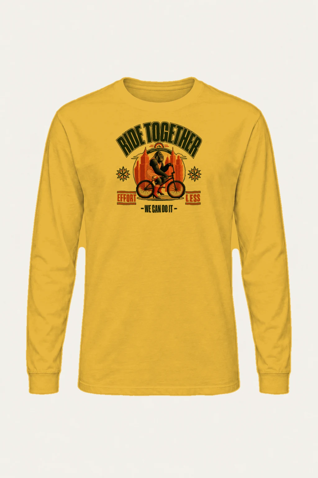 "Pedal And Progress" Unisex Longsleeve T-shirt | Gildan 2400