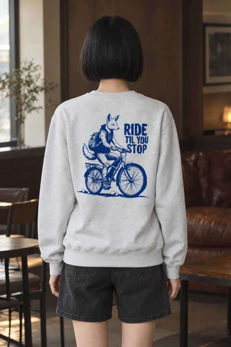 "Pedal Fox" Heavy Blend Unisex Crewneck Sweatshirt | Gildan 18000