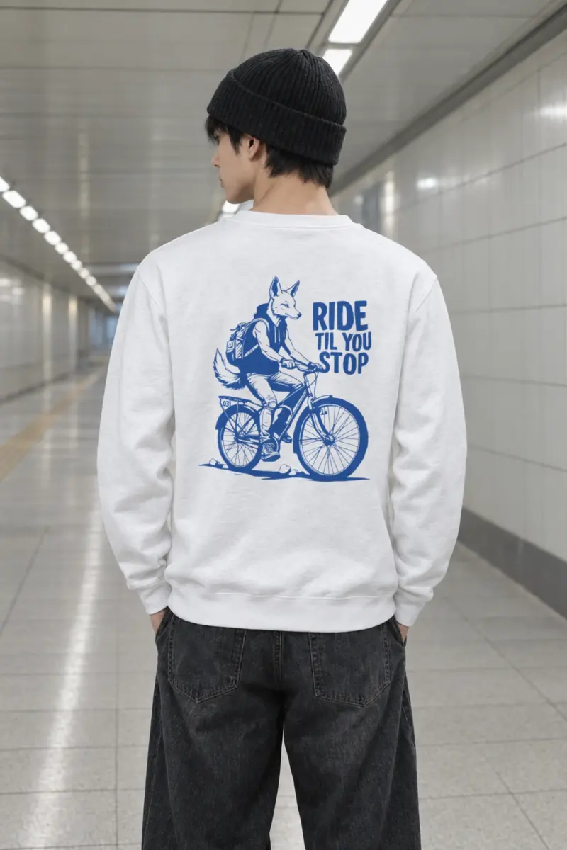 "Pedal Fox" Heavy Blend Unisex Crewneck Sweatshirt