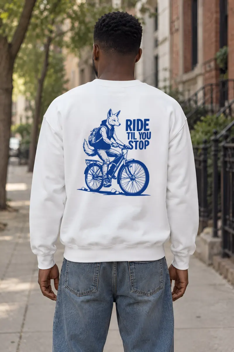 "Pedal Fox" Heavy Blend Unisex Crewneck Sweatshirt