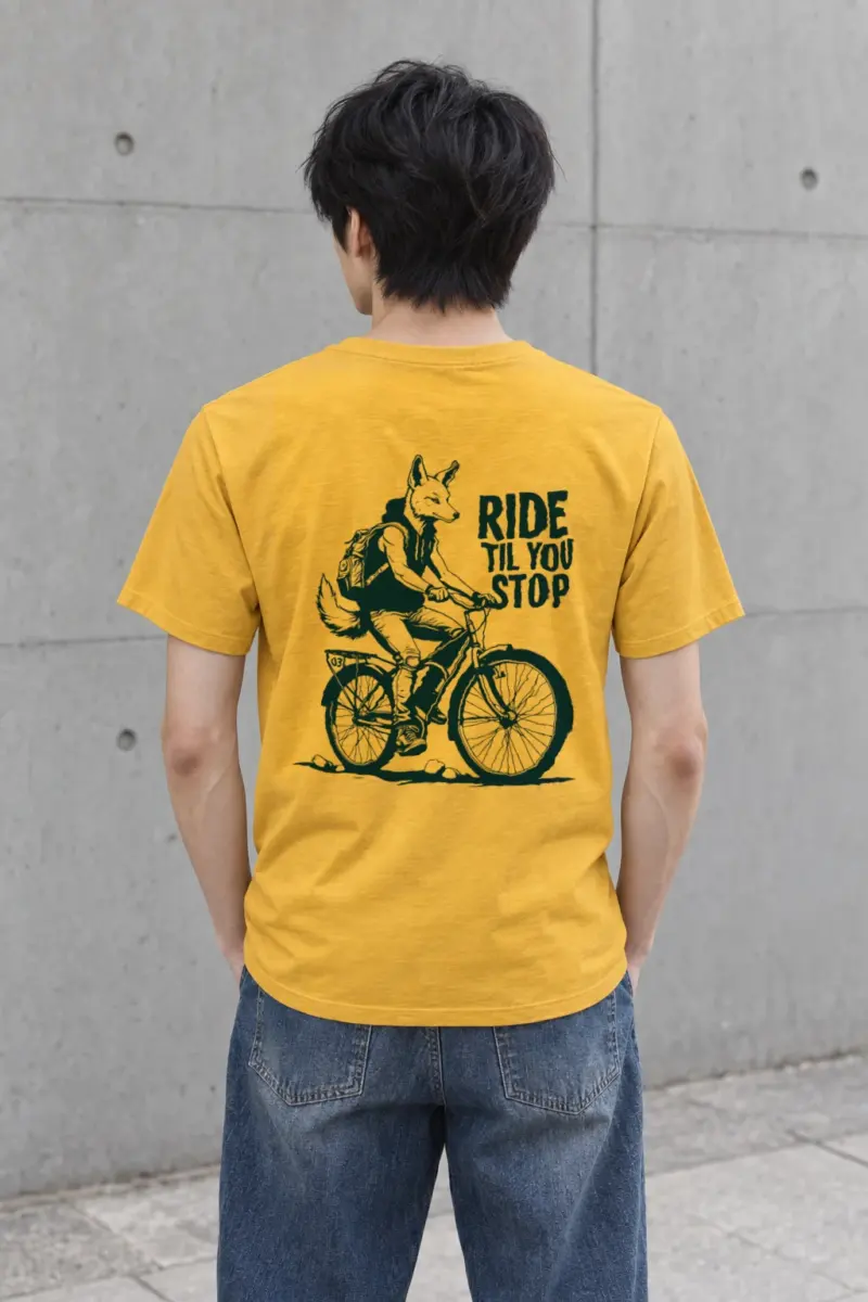 "Pedal Fox" Heavyweight Unisex Crewneck T-shirt