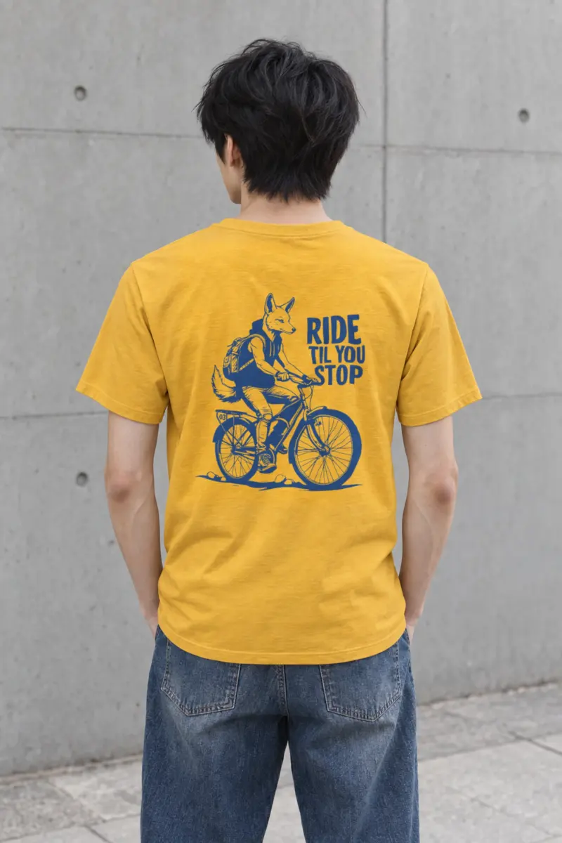 "Pedal Fox" Heavyweight Unisex Crewneck T-shirt