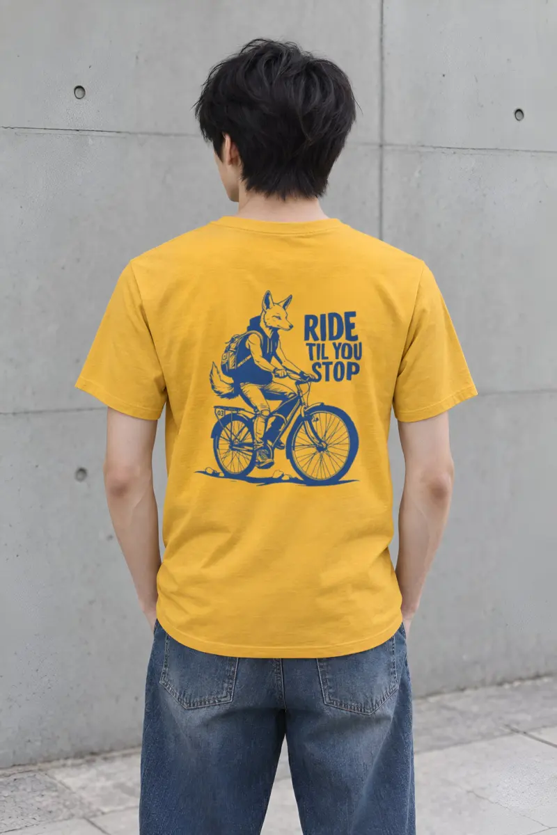 "Pedal Fox" Heavyweight Unisex Crewneck T-shirt