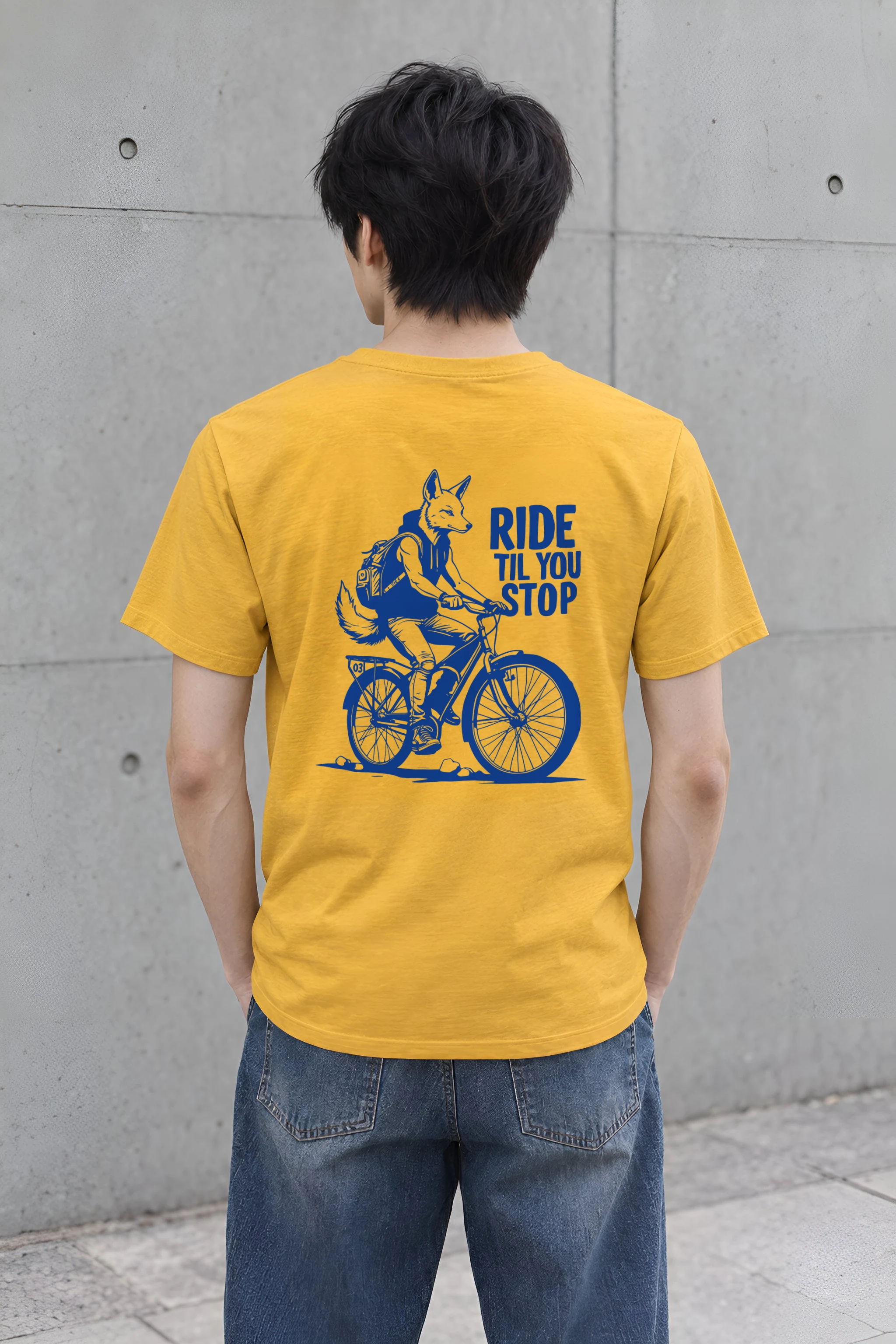 "Pedal Fox" Heavyweight Unisex Crewneck T-shirt