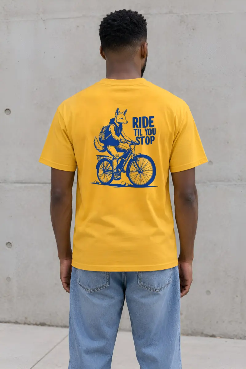 "Pedal Fox" Heavyweight Unisex Crewneck T-shirt