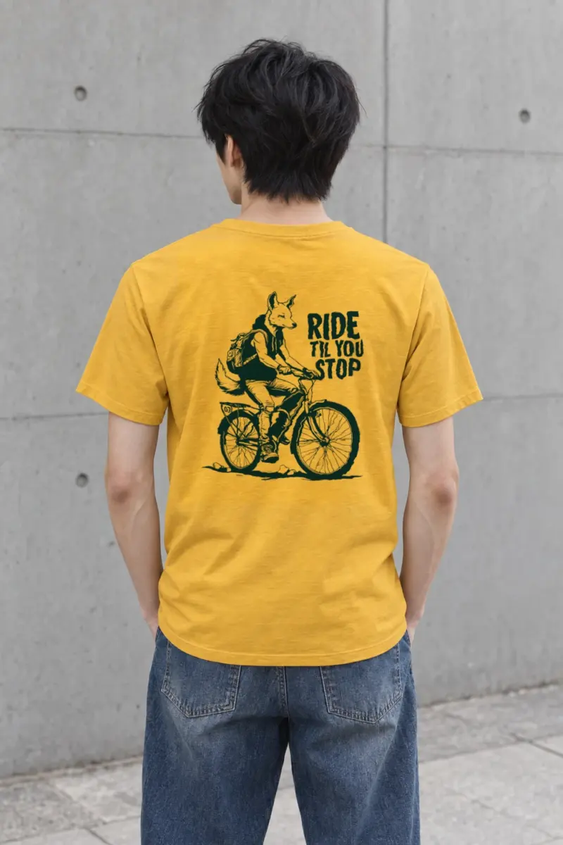 "Pedal Fox" Heavyweight Unisex Crewneck T-shirt