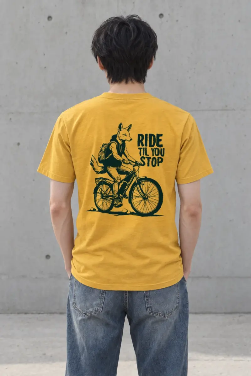 "Pedal Fox" Heavyweight Unisex Crewneck T-shirt | Gildan 5000