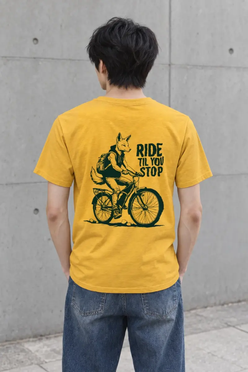 "Pedal Fox" Heavyweight Unisex Crewneck T-shirt