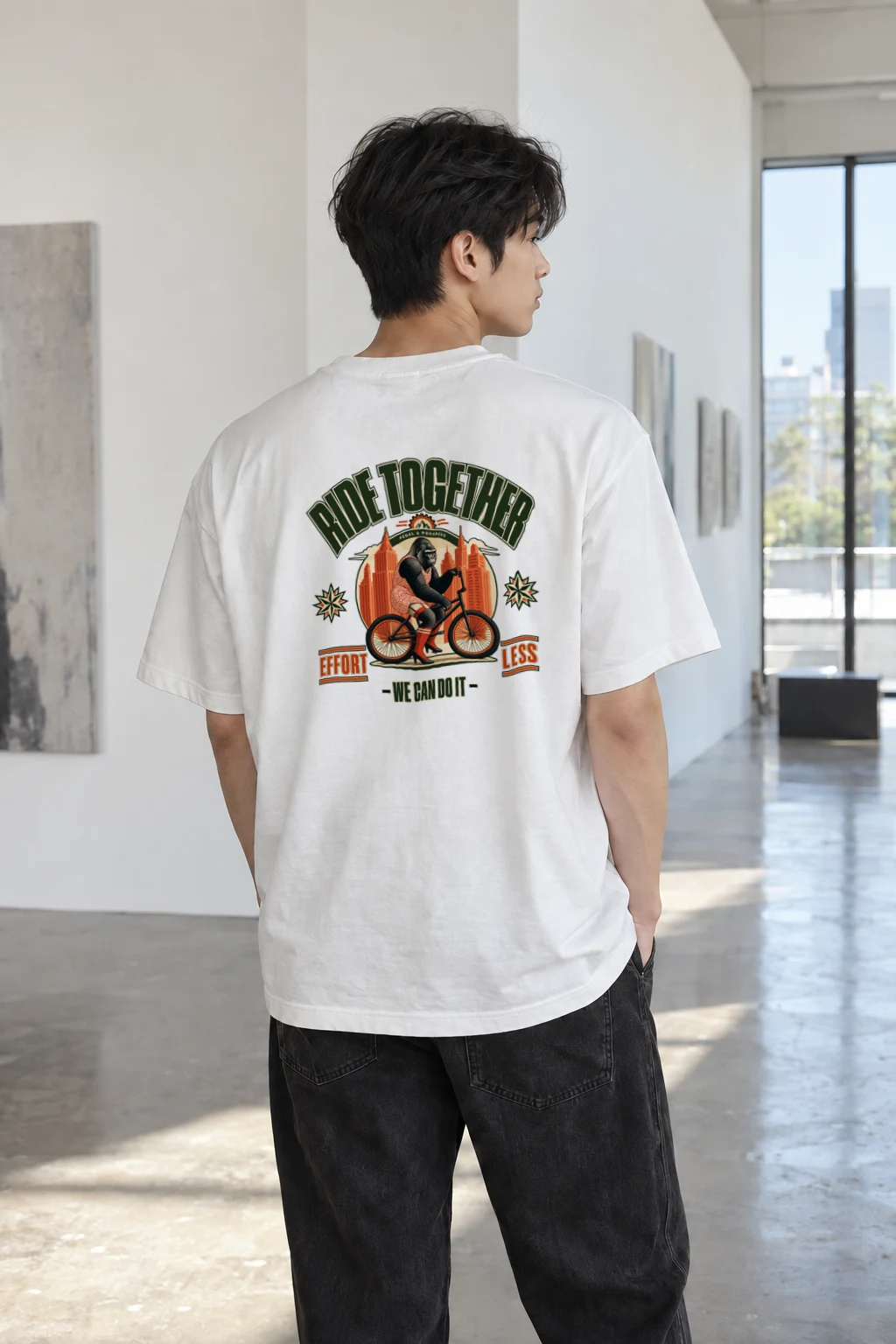 "Pedal & Progress" Heavyweight Unisex Crewneck T-shirt | Gildan 5000