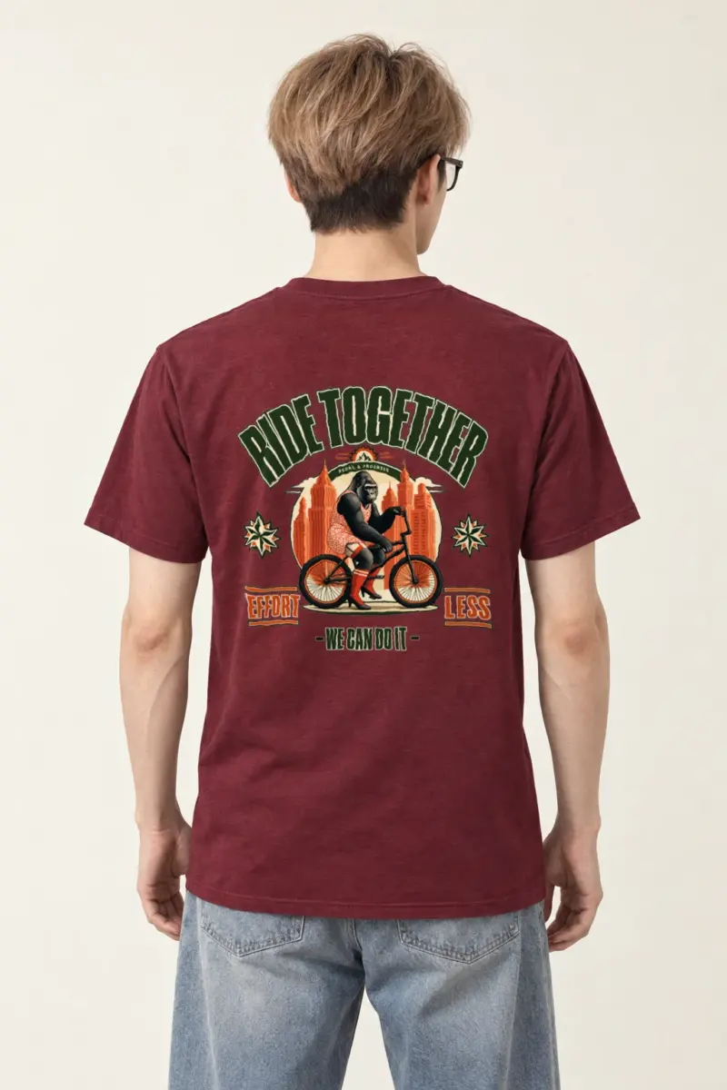 "Pedal & Progress" Heavyweight Unisex Crewneck T-shirt