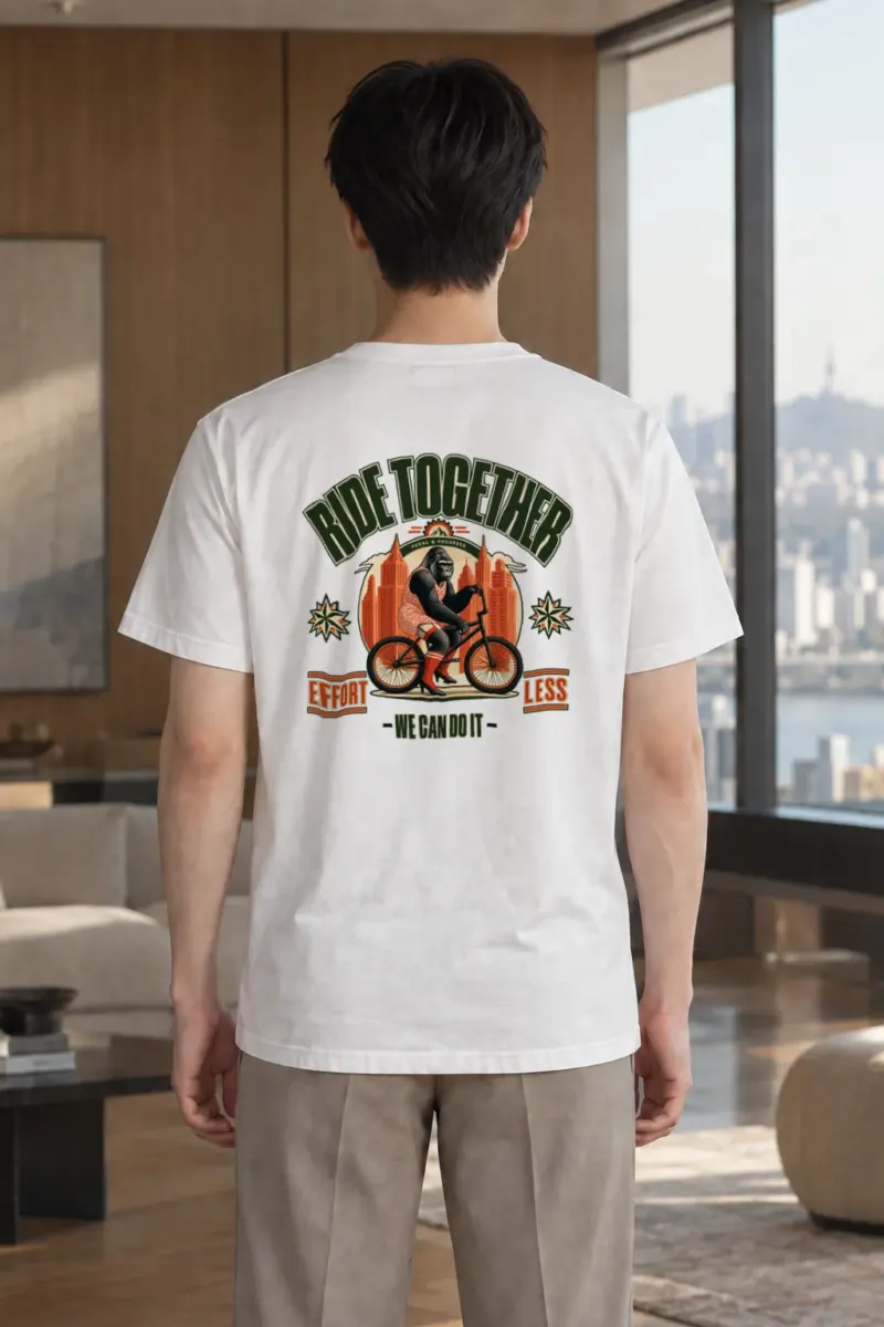"Pedal & Progress" Heavyweight Unisex Crewneck T-shirt | Gildan 5000