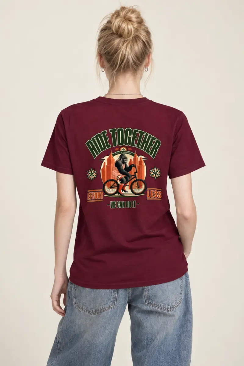 "Pedal & Progress" Heavyweight Unisex Crewneck T-shirt