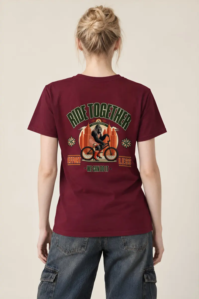 "Pedal & Progress" Heavyweight Unisex Crewneck T-shirt