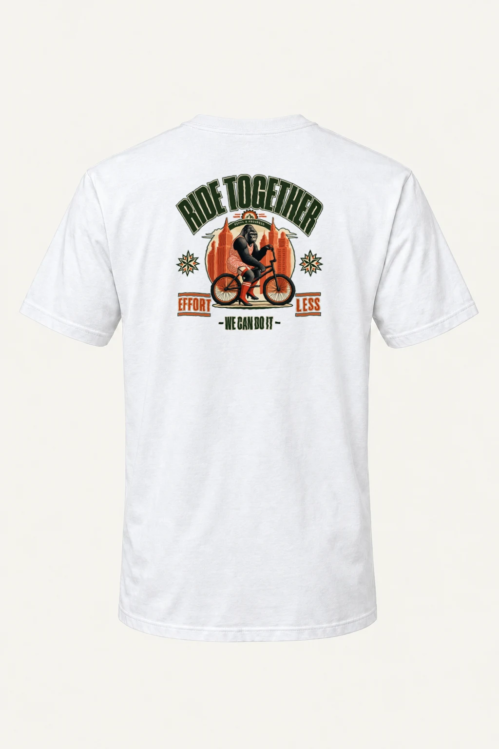 "Pedal & Progress" Heavyweight Unisex Crewneck T-shirt | Gildan 5000