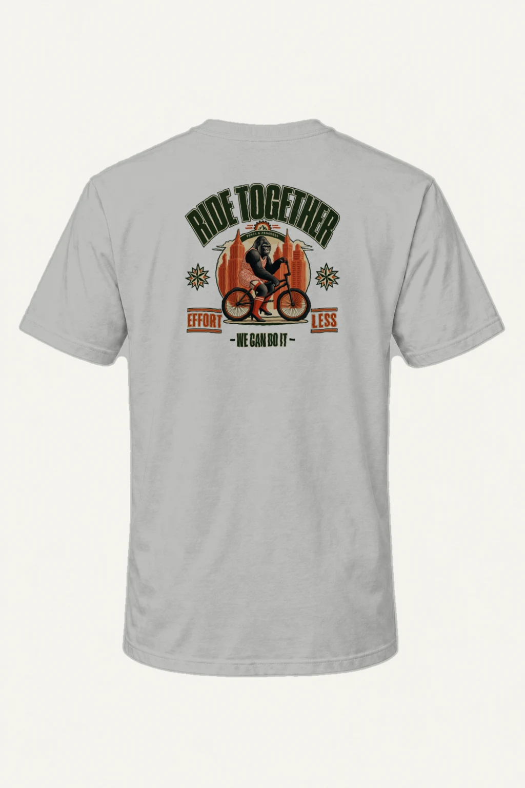 "Pedal & Progress" Heavyweight Unisex Crewneck T-shirt | Gildan 5000