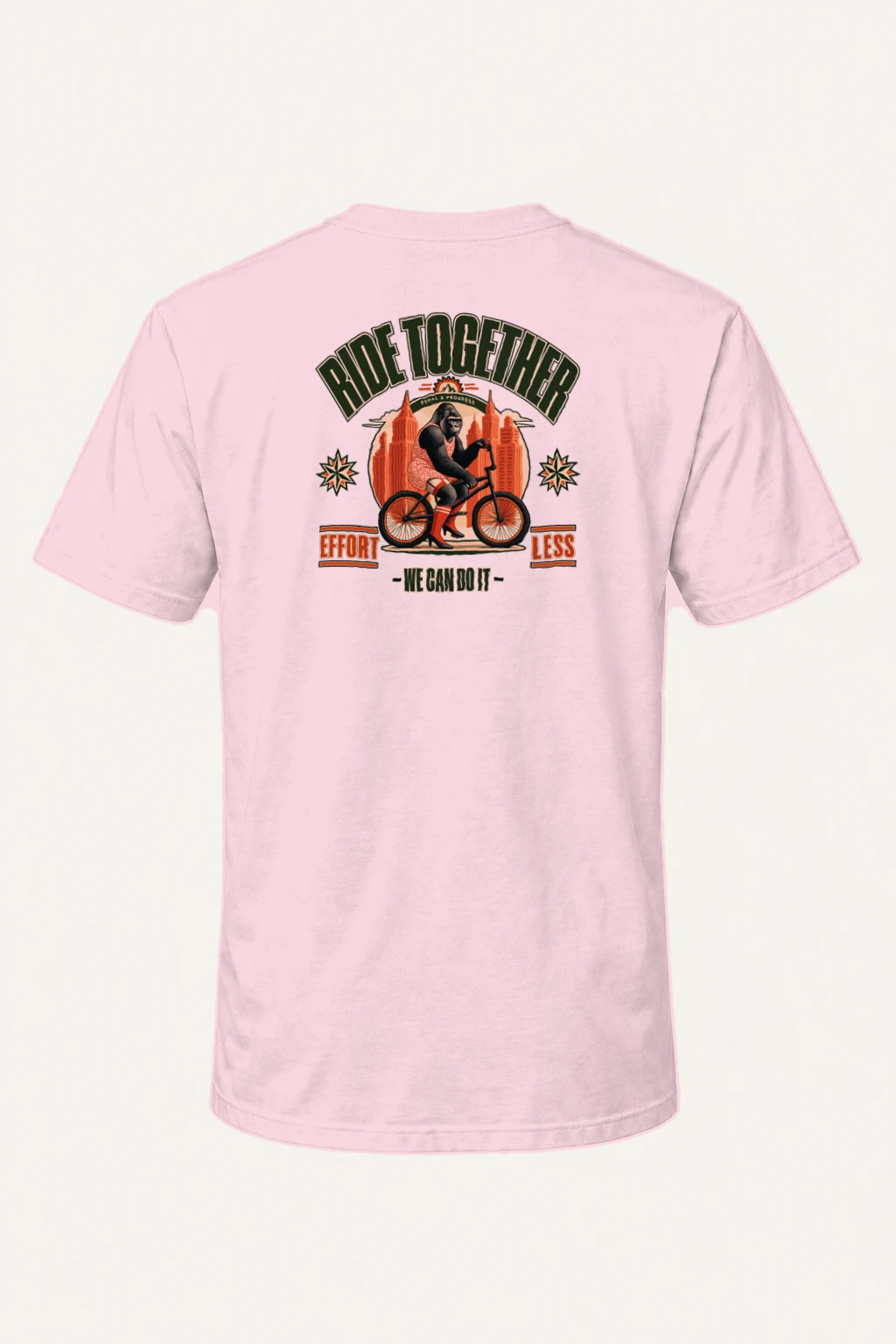 "Pedal & Progress" Heavyweight Unisex Crewneck T-shirt | Gildan 5000