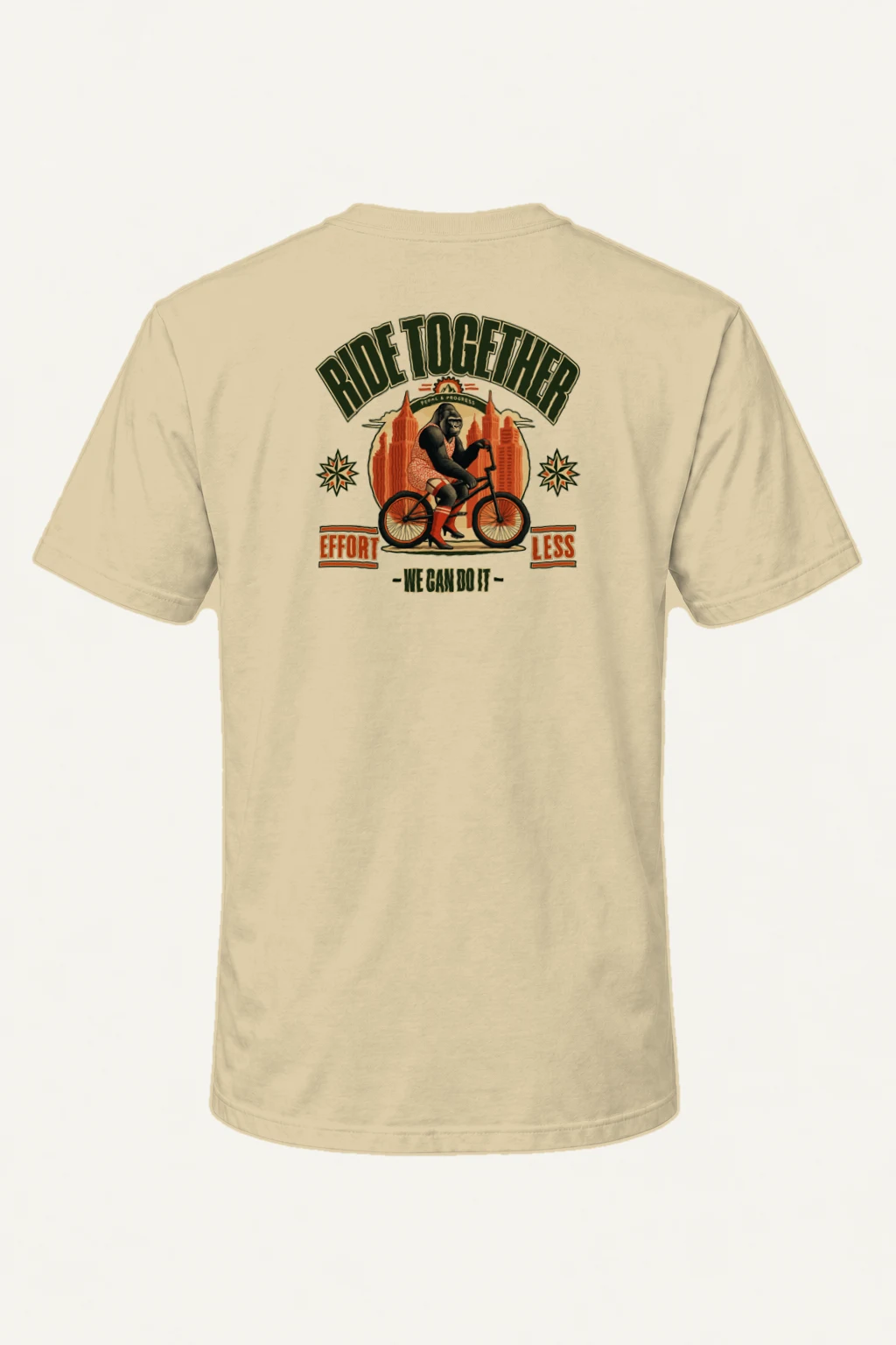 "Pedal & Progress" Heavyweight Unisex Crewneck T-shirt | Gildan 5000