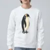 "Penguin Water Reflection" Heavy Blend Unisex Crewneck Sweatshirt