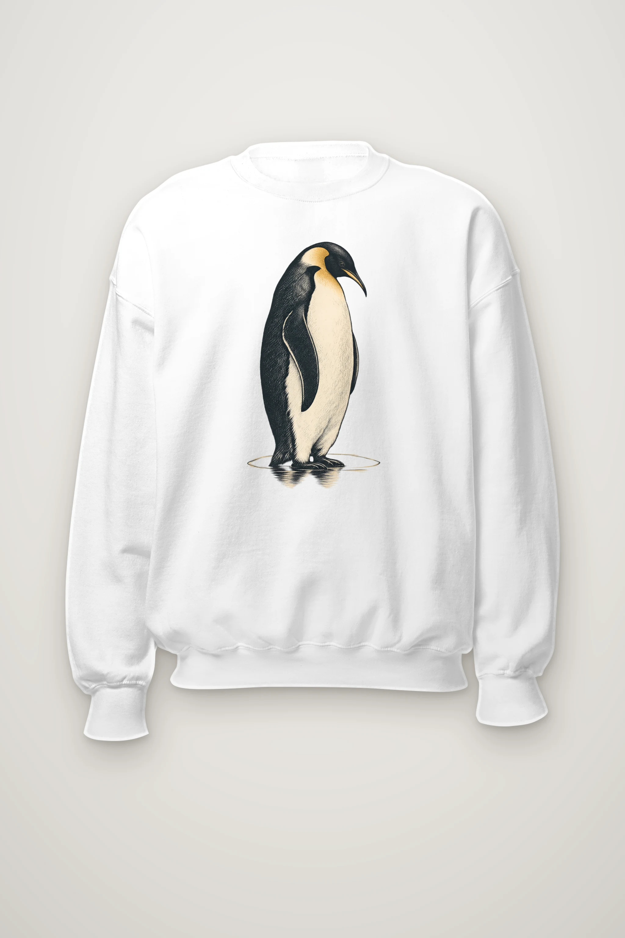"Penguin Water Reflection" Heavy Blend Unisex Crewneck Sweatshirt
