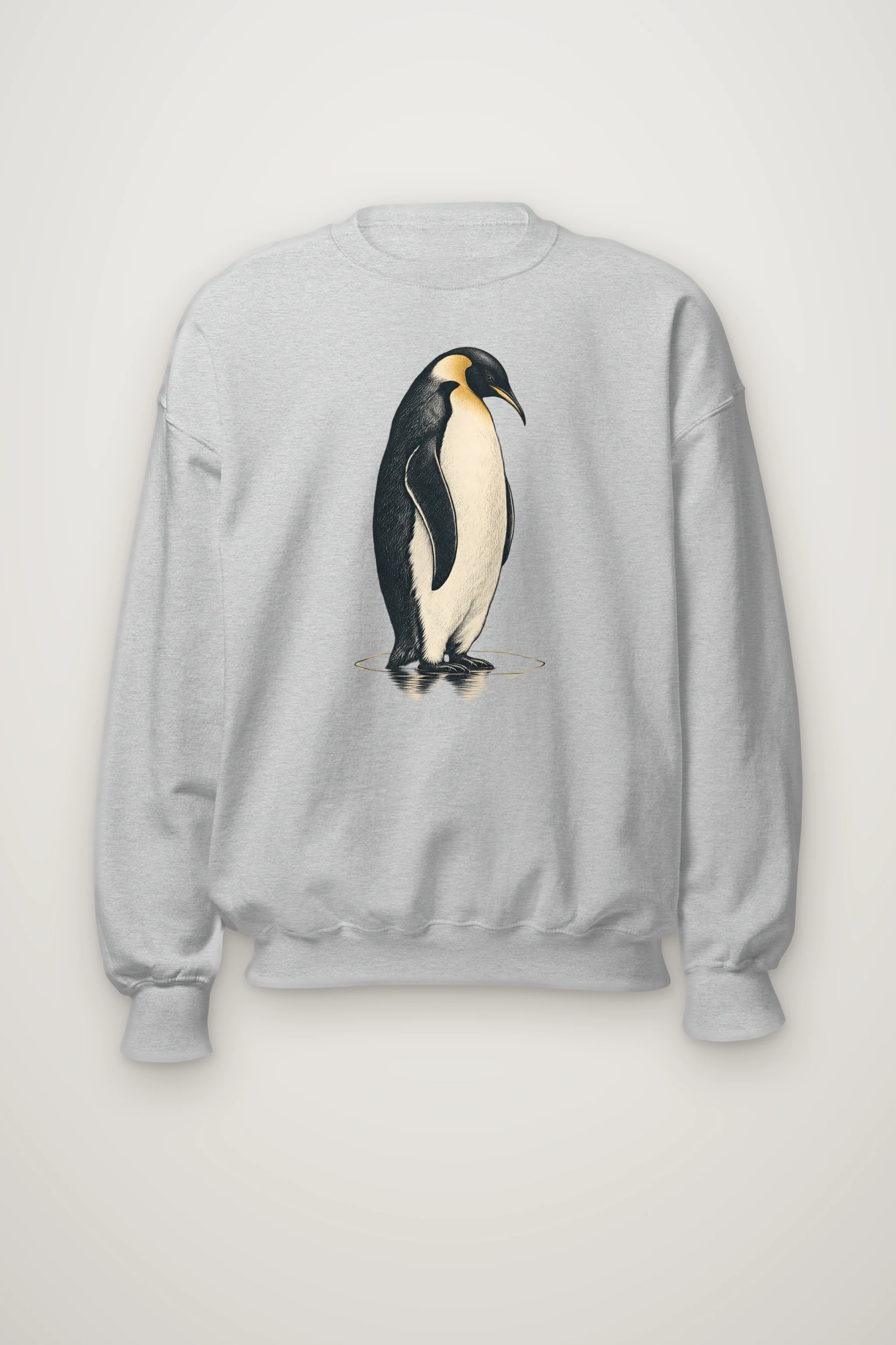 "Penguin Water Reflection" Heavy Blend Unisex Crewneck Sweatshirt