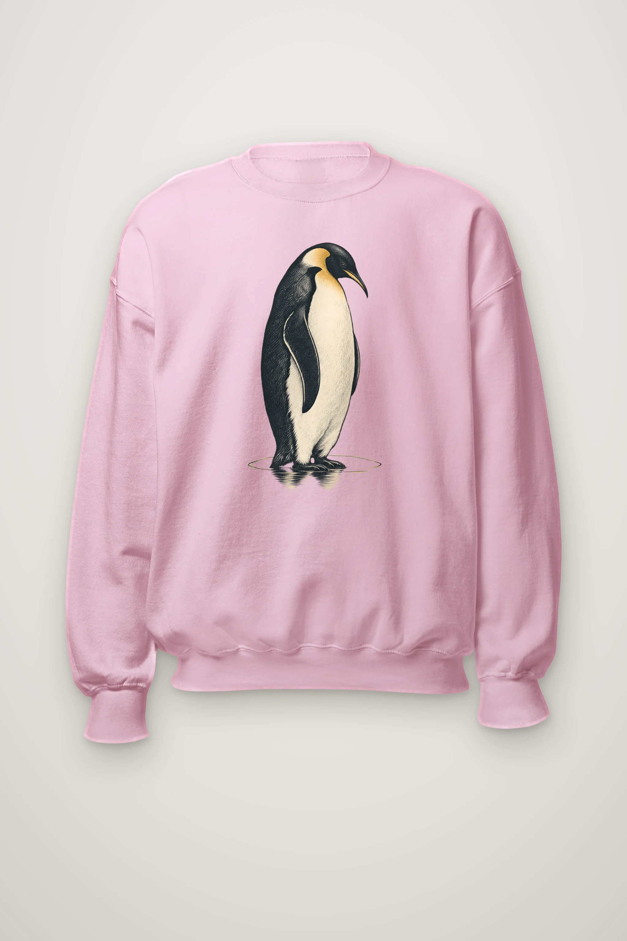 "Penguin Water Reflection" Heavy Blend Unisex Crewneck Sweatshirt