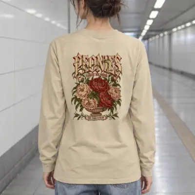 "Peonies Before the Guests" Unisex Longsleeve T-shirt