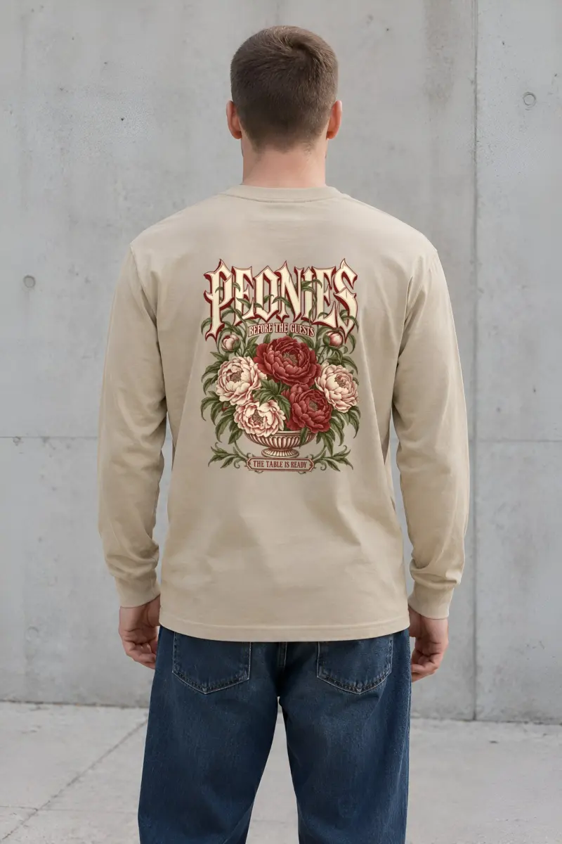 "Peonies Before the Guests" Unisex Longsleeve T-shirt