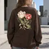 "Peony Ribbon Bouquet" Heavy Blend Unisex Crewneck Sweatshirt | Gildan 18000