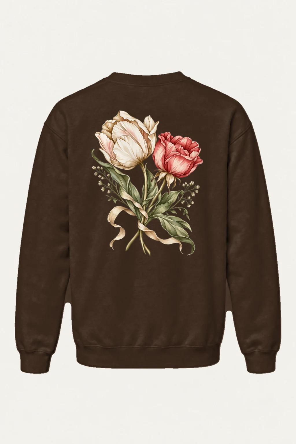 "Peony Ribbon Bouquet" Heavy Blend Unisex Crewneck Sweatshirt | Gildan 18000