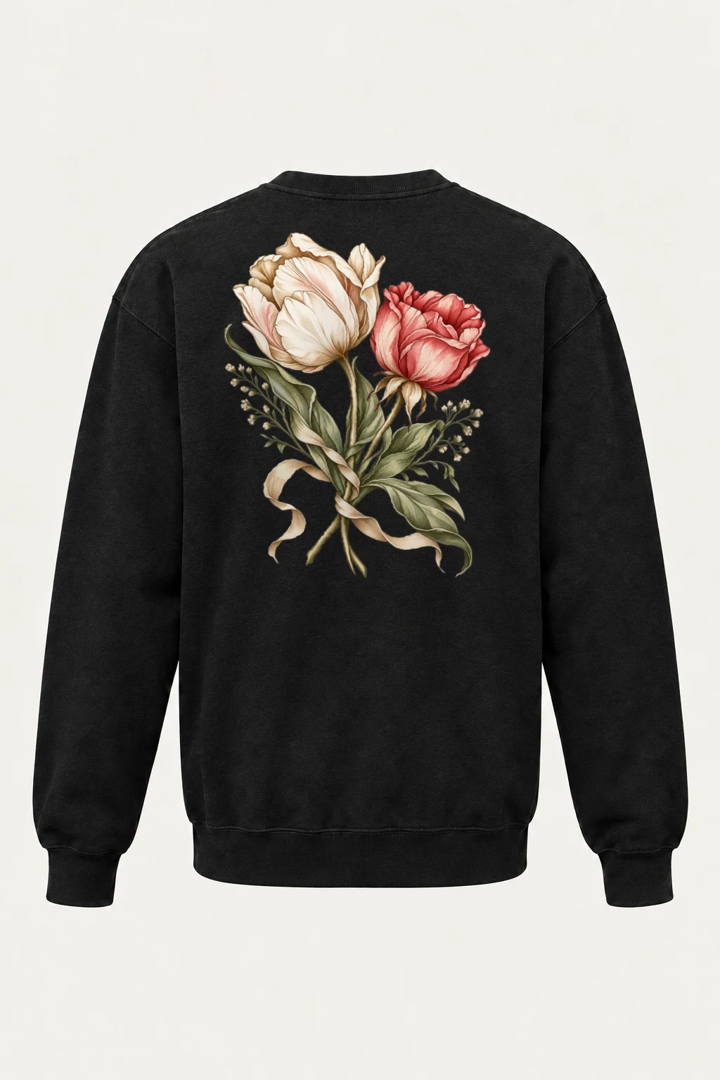 "Peony Ribbon Bouquet" Heavy Blend Unisex Crewneck Sweatshirt | Gildan 18000