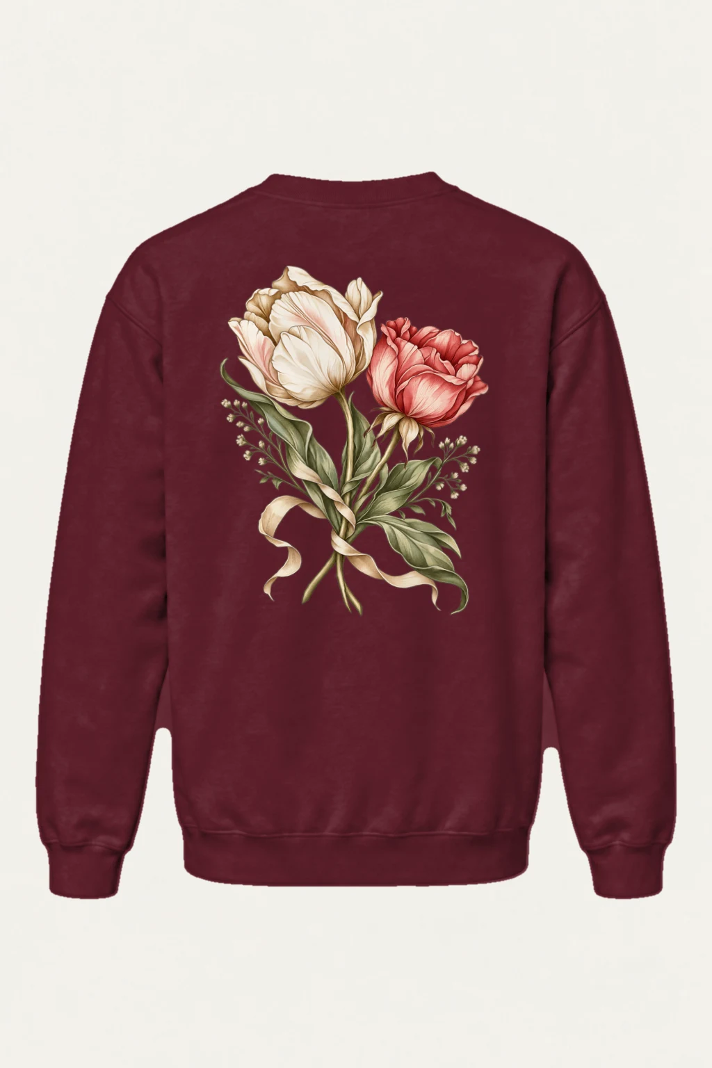"Peony Ribbon Bouquet" Heavy Blend Unisex Crewneck Sweatshirt | Gildan 18000