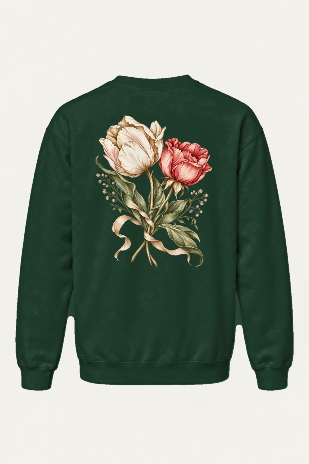 "Peony Ribbon Bouquet" Heavy Blend Unisex Crewneck Sweatshirt | Gildan 18000