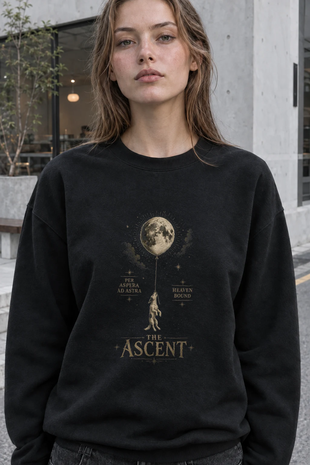 "Per Aspera Ad Astra" Heavy Blend Unisex Crewneck Sweatshirt | Gildan 18000