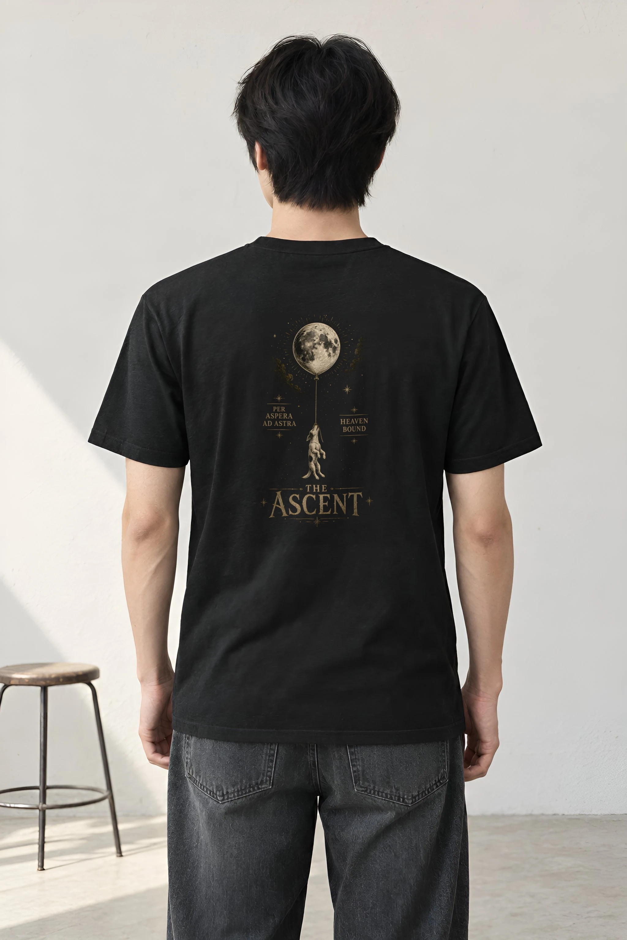 "Per Aspera Ad Astra" Heavyweight Unisex Crewneck T-shirt