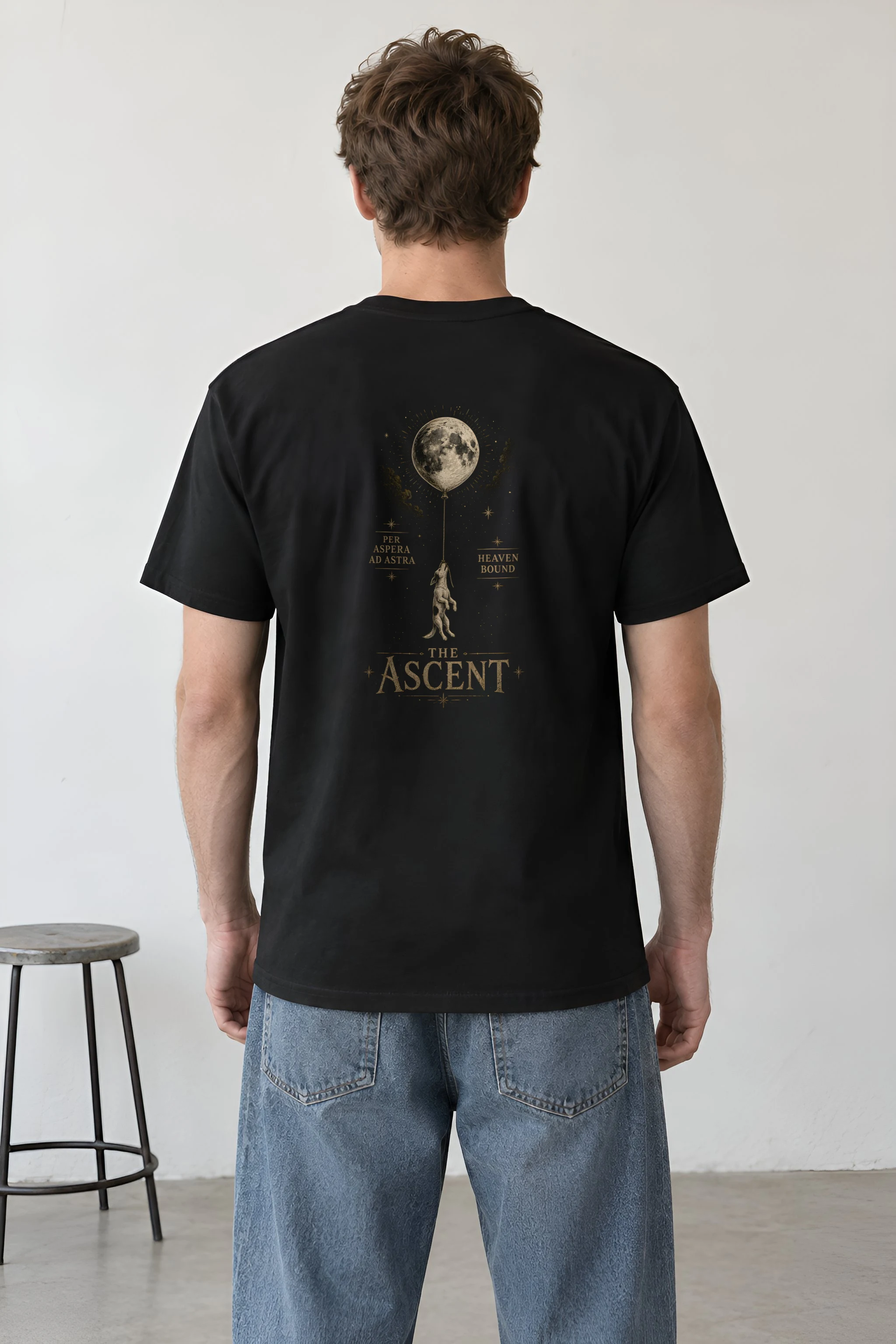 "Per Aspera Ad Astra" Heavyweight Unisex Crewneck T-shirt