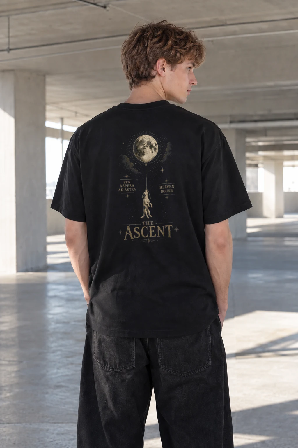 "Per Aspera Ad Astra" Heavyweight Unisex Crewneck T-shirt | Gildan 5000