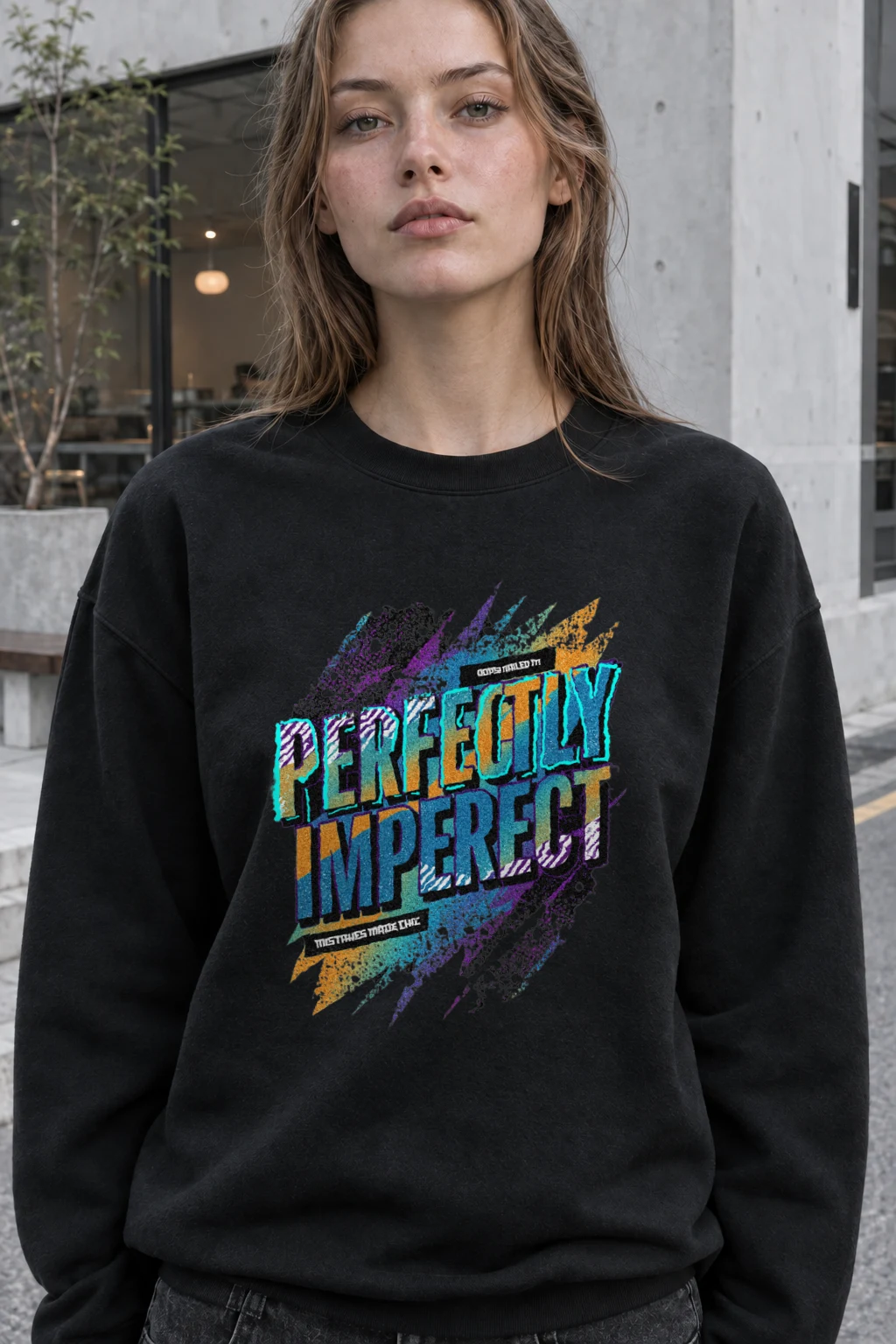 "Perfectly Imperfect" Heavy Blend Unisex Crewneck Sweatshirt | Gildan 18000