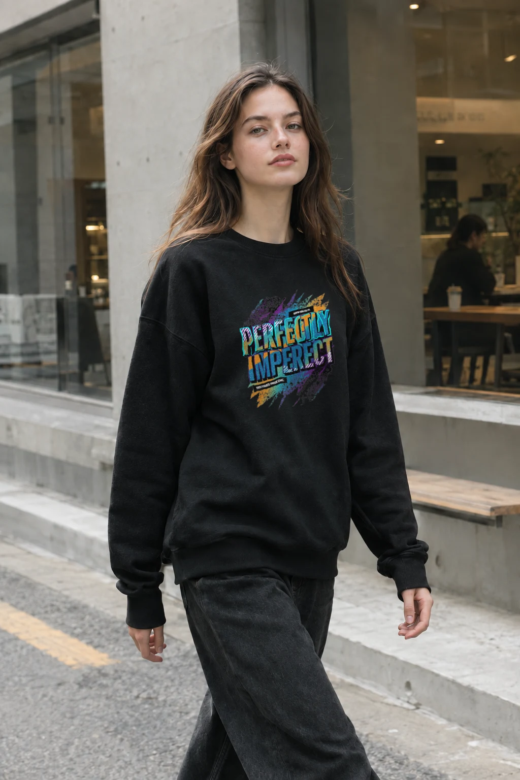 "Perfectly Imperfect" Heavy Blend Unisex Crewneck Sweatshirt | Gildan 18000