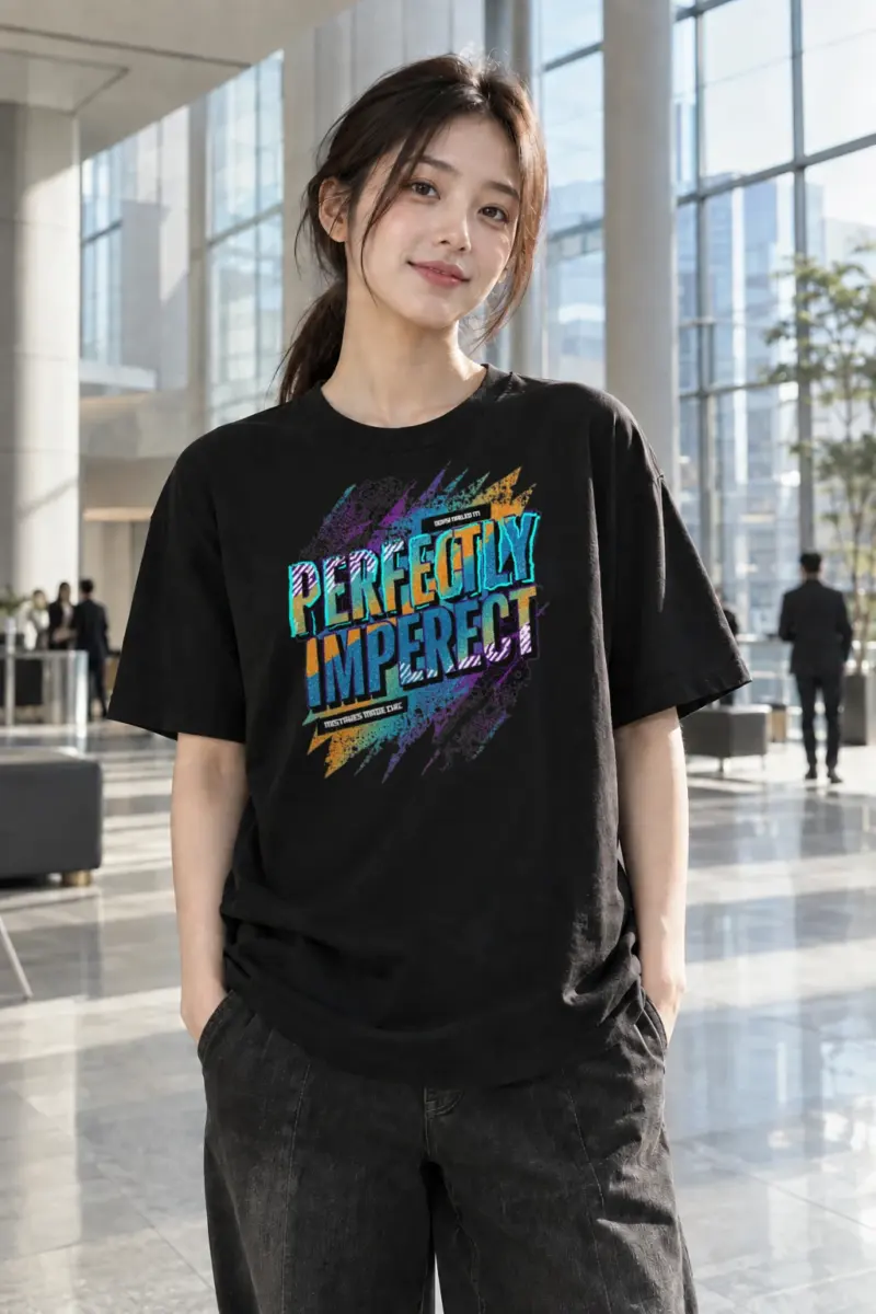 "Perfectly Imperfect" Heavyweight Unisex Crewneck T-shirt | Gildan 5000