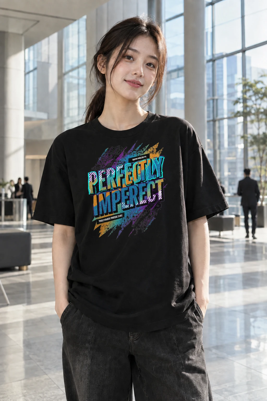 "Perfectly Imperfect" Heavyweight Unisex Crewneck T-shirt | Gildan 5000