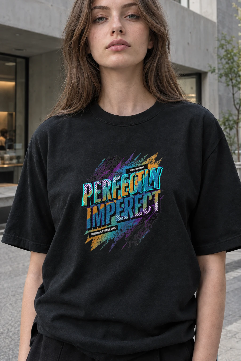 "Perfectly Imperfect" Heavyweight Unisex Crewneck T-shirt | Gildan 5000