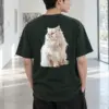 "Persian Cat Portrait" Heavyweight Unisex Crewneck T-shirt | Gildan 5000
