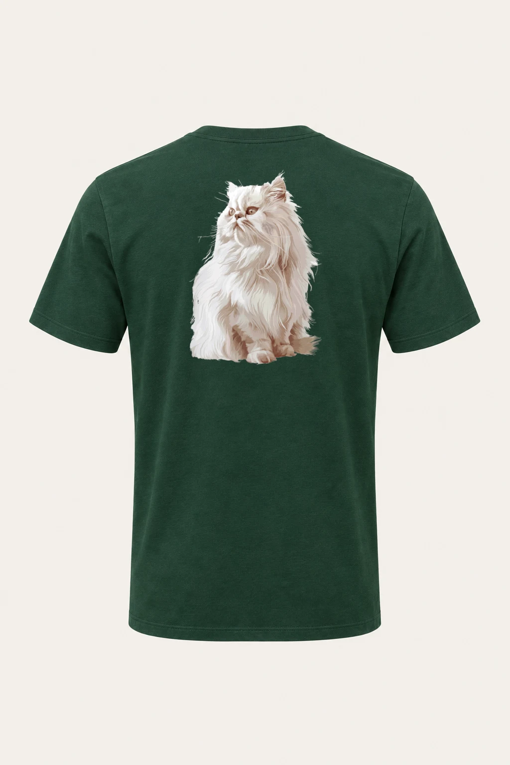 "Persian Cat Portrait" Heavyweight Unisex Crewneck T-shirt | Gildan 5000