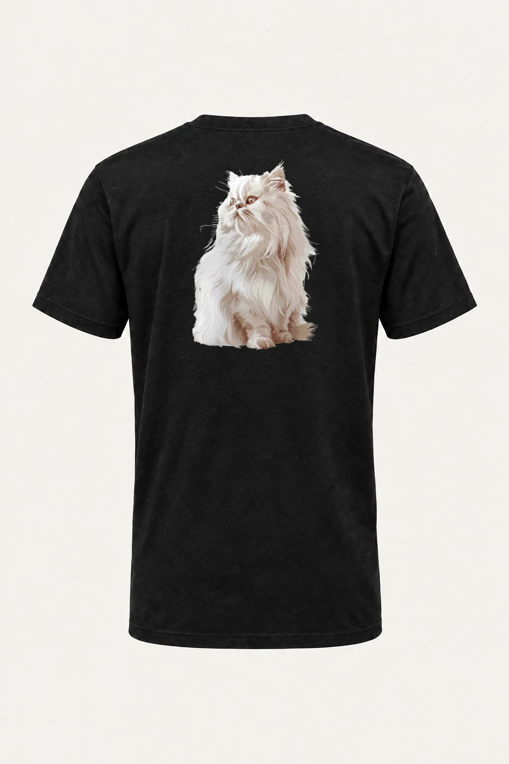 "Persian Cat Portrait" Heavyweight Unisex Crewneck T-shirt | Gildan 5000