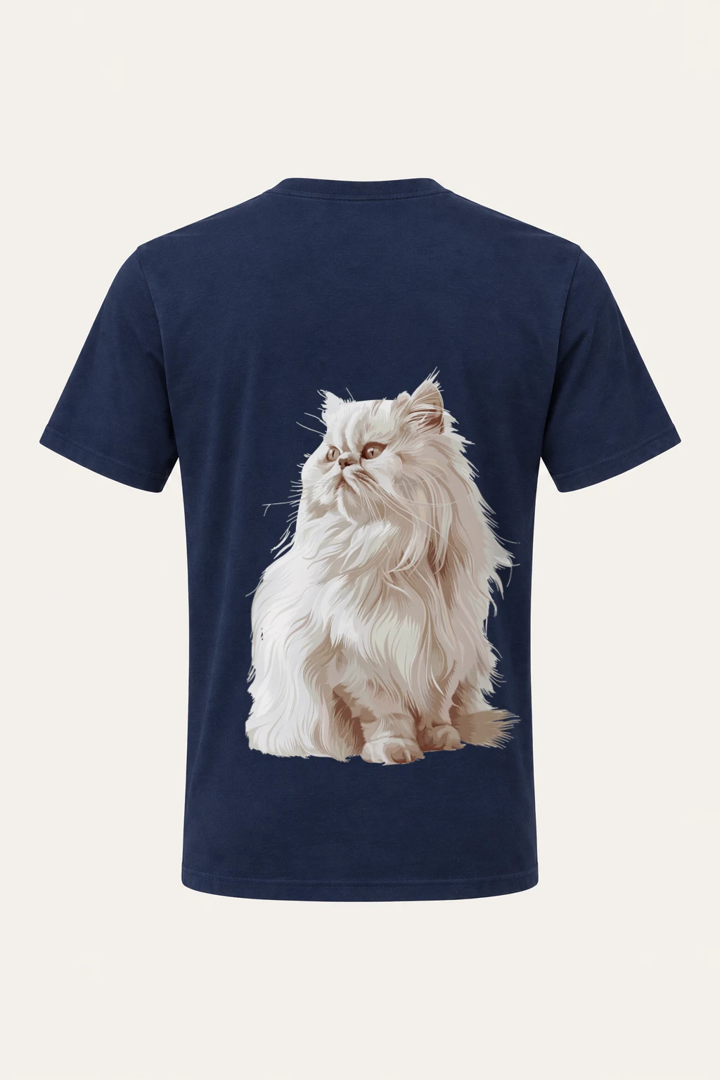 "Persian Cat Portrait" Heavyweight Unisex Crewneck T-shirt | Gildan 5000