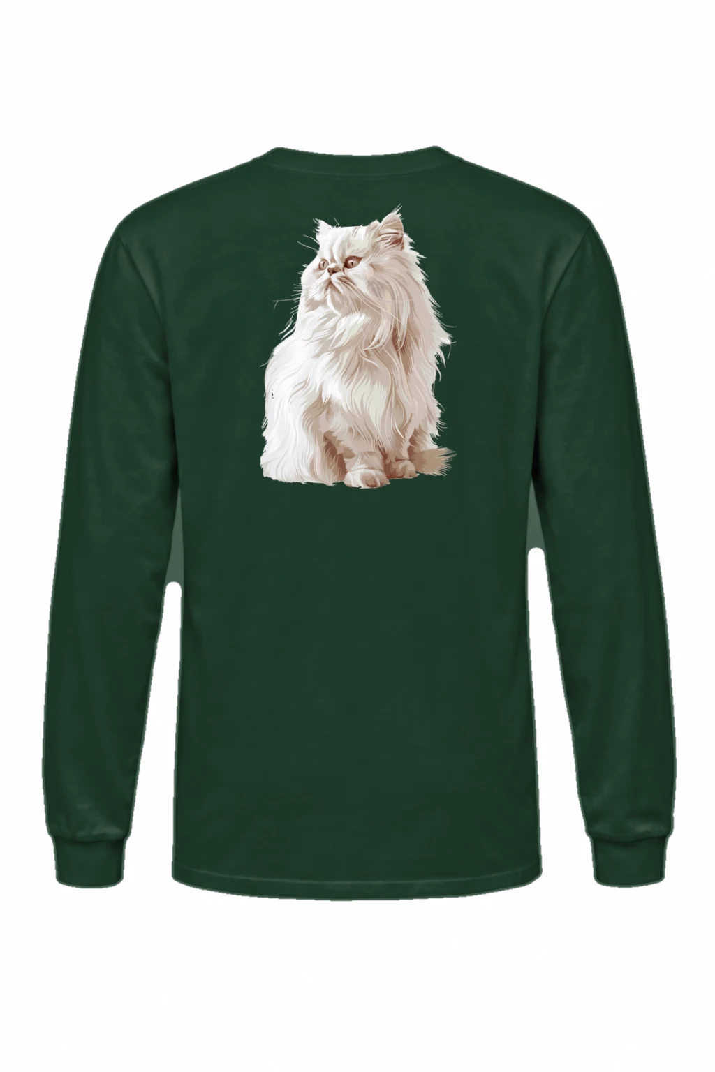 "Persian Cat Portrait" Unisex Longsleeve T-shirt | Gildan 2400