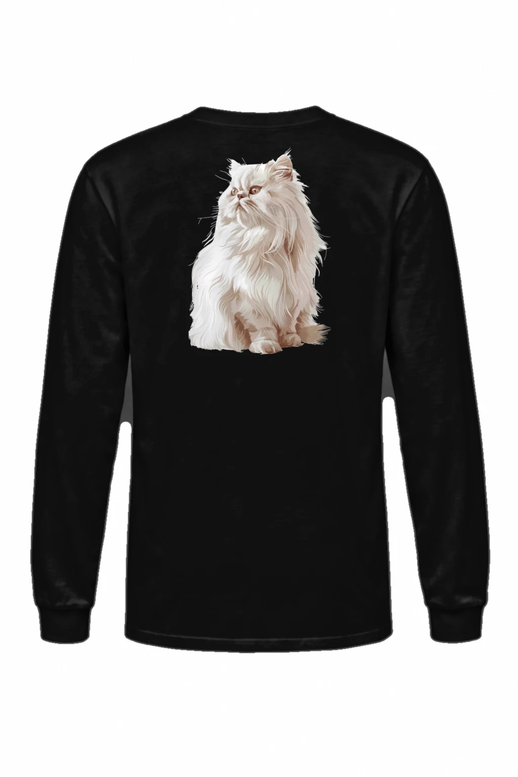 "Persian Cat Portrait" Unisex Longsleeve T-shirt | Gildan 2400