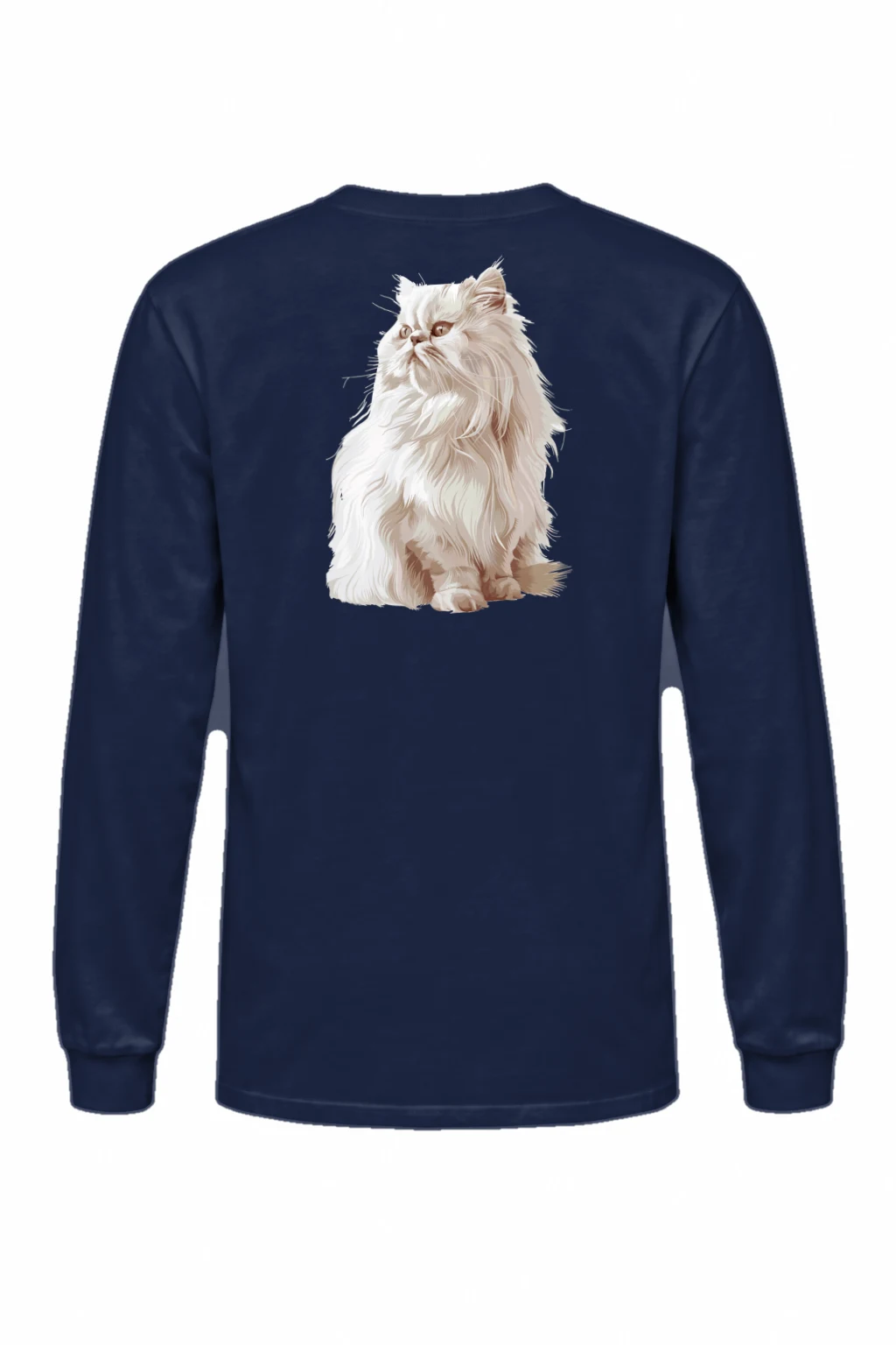 "Persian Cat Portrait" Unisex Longsleeve T-shirt | Gildan 2400